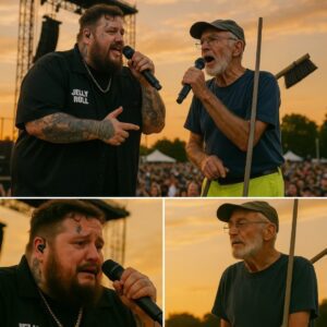 SHOCKER: 70-YEAR-OLD JANITOR STORMS JELLY ROLLโS STAGE AND BRINGS THE HOUSE DOWN โ CROWD IN TEARS AS COUNTRY STAR COLLAPSES IN DISBELIEF...