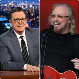 BREAKING: CBS may regret letting Barry Gibb go — he’s back with Jasmine Crockett for a bold, unscripted late-night twist.