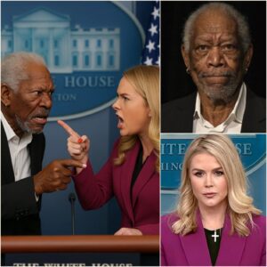 “Senile Old Fool!” — Karoline Leavitt Hurls Vicious Insult at Morgan Freeman, But His Calm One-Line Response Leaves the Studio Shaken