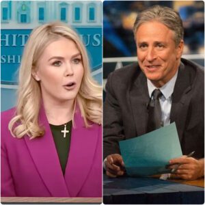 โYour Brain Missed Makeupโ: Jon Stewartโs Merciless Joke Sends Karoline Leavitt Spiraling on Live TV!