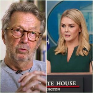 “Sit Down, Barbie.” — Eric Clapton Silences Karoline Leavitt With Brutal Truth Live on Air