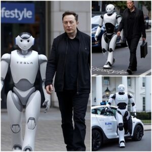 BREAKING: Elon Musk just stunned the world — spotted casually walking down the street with a full-functioning Tesla humanoid robot at his side. Witnesses frozen in disbelief, phones out, capturing what looked like the future arriving too soon… What secret mission is this robot really built for?