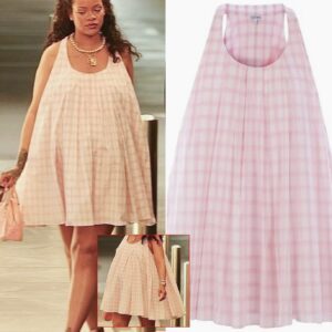 BREAKING: Rihanna Spotted in Los Angeles Rocking a Stunning $2,500 Pink Loewe Mini Dress — Fans Losing Their Minds! 👀💕