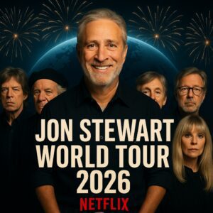 BREAKING: Six music legends — Jon Stewart, Jagger, Richards, Clapton, McCartney & Nicks — unite for an epic world tour.