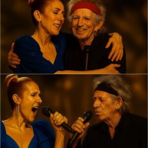 Keith Richardsโs Fragile Return in Wheelchair With Celine Dion by His Side Turns โSweet Carolineโ Into a Tearful Prayer That Became Musicโs Eternal Farewell_cz