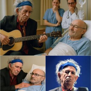 In a quiet London hospital room, Keith Richards sang Landslide to her dear friend Phil Collins, turning the sterile ward into a sanctuary of love and music. With his hand in hers, she whispered, “You’ve always been a legend… and that will never change, no matter the stage.”_cz