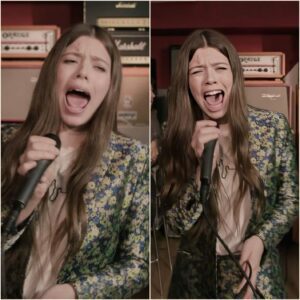 Busking at a beer festival, 12-year-old Courtney Hadwin braved the cold weather to deliver an excellent cover of a Michael Jackson song with her wonderfully original voice. Her stage moves and fresh take on the song had the crowd in shock, struggling to believe she was only 12 - h