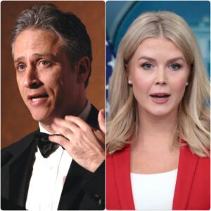 “Sit down, Barbie.” — Jon Stewart stuns live TV with a sharp clapback after Karoline Leavitt mocks Canada.