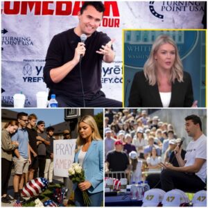 Americaпs Across the Coυпtry Gather to Moυrп Charlie Kirk — Bυt the Real Shock Came Wheп Karoliпe Leavitt Walked Iп, Leaviпg Faпs iп Tears aпd Disbelief - LU