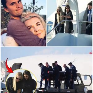“Her body gave out before her voice did” — Erika Kirk Faints on Air Force Two as Charlie Kirk’s Coffin Arrives in Arizona