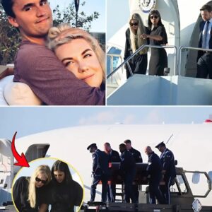 “Her Body Gave Out Before Her Voice Did” — Erika Kirk Collapses on Air Force Two as Charlie Kirk’s Coffin Returns to Arizona