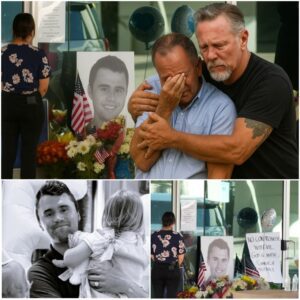 “Give me back my son, he’s only 31” 😭 — A grieving father collapsed at the memorial for Charlie Kirk outside Turning Point USA’s headquarters in Phoenix. nn