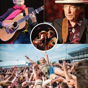 The stage lights dimmed, casting a soft glow as Joan Baez and Bob Dylan stood side by side, guitars in hand. The air was electric with anticipation, and the first delicate strums of 'It Ain’t Me Babe' silenced the crowd...