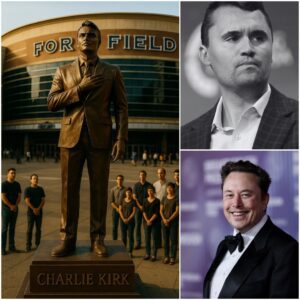After the shocking news of Charlie Kirk’s de@th, Elon Musk made an unprecedented move by partnering with the owner of the Detroit Lions to donate $2.5 million for a massive bronze statue at Ford Field stadium to honor and celebrate Kirk’s legacy. However, it was the mysterious message that Musk insisted on engraving on the statue’s base that left the entire United States stunned…