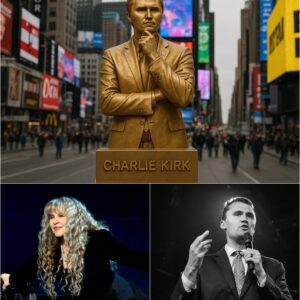 Legendary singer Stevie Nicks has pledged $2.5 million to build a massive bronze statue of Charlie Kirk at Detroit’s Ford Field, honoring his lasting legacy. Fans are eagerly anticipating the mysterious inscription Nicks has insisted be engraved at the statue’s base_cz