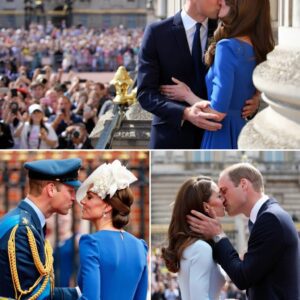 A Royal Kiss Straight Out of Hollywood! The crowd fell silent… and then gasped! On the palace balcony, Prince William turned a routine royal wave into