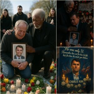 Morgan Freeman Joins in Heart-Wrenching Tribute at Charlie Kirk’s Memorial — As His Father Collapses Crying ‘Give Me Back My Son, He’s Only 31'. - H
