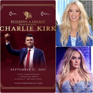 In a heartfelt moment, music icon Carrie Underwood calls on the nation to honor Charlie Kirkโs enduring legacy this September 21 in Glendale, Arizona.