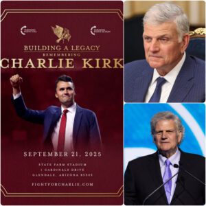 ๐ Evangelical leader Franklin Graham calls on the nation to honor Charlie Kirkโs lasting impact this September 21 in Glendale, Arizona.