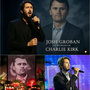 Josh Groban paused her Detroit concert to honor Charlie Kirk, her voice breaking as she called him “one of the kindest, smartest, and bravest people.” She turned “Landslide” into a heartfelt memorial, moving the crowd from cheers to tears_cz
