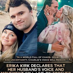 Erika Kirk has vowed to carry on Charlie’s mission, turning her grief into purpose. His legacy will live on — because her love, like his vision, will never fade.