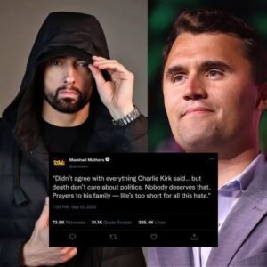 ๐ Eminem broke his silence on Charlie Kirkโs passing, choosing empathy over division.