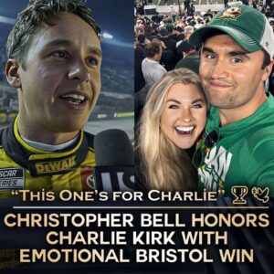 NASCAR All Star Christopher Bell dedicated the win to Charlie Kirk, saying, “This one is for Charlie.”