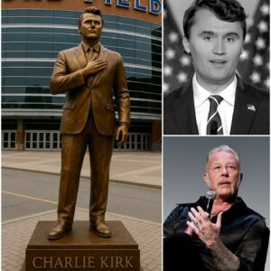 James Hetfield Stuns America with Monument Honoring Charlie Kirk at Ford Field nn