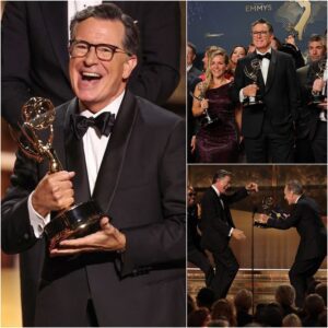 Stephen Colbert receives standing ovation as he delivers defiant Emmy acceptance speech after show cancellation - nh