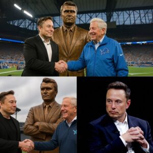 BREAKING NEWS: Following the shocking news of Charlie Kirk's death, Elon Musk made an unprecedented move, teaming up with Detroit Lions owners to donate $2.5 million to erect a giant bronze statue at Ford Field to honor Kirk's legacy – but it was the mysterious message Musk insisted on carving into the pedestal that shocked the nation.