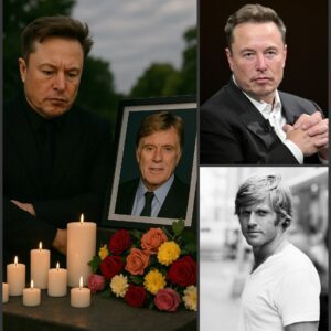 They had planned a quiet memorial, a gentle farewell to a legend. But then Elon Musk rose from his seat, his hands trembling as he clutched a weathered journal to his chest, his eyes glistening with tears. The room fell into silence.
