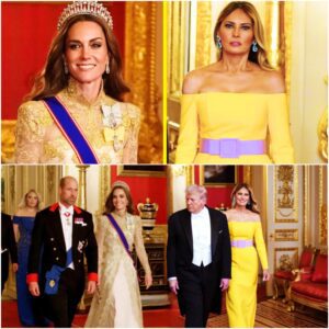 OMG! Princess Catherine and Melania Trump STUN In Glittering Gold Gowns for a State Banquet at Windsor Castle - SH0CKING Messages Through Their Stunning Outfits Leave The World SPEECHLESS