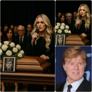 Carrie Underwood broke down in tears while singing a final farewell to her late friend Robert Redford, leaving the room in silence and sorrow.