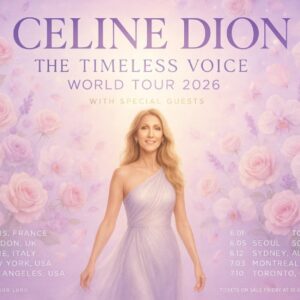 🌸✨ We are thrilled to announce that Céline Dion is returning to the stage with The Timeless Voice World Tour 2026! 🌍💜 - HJK