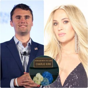 Carrie Underwood dedicated a permanent empty seat in memory of Charlie Kirk, engraved with “Forever in the Heart of Music – Charlie Kirk.”