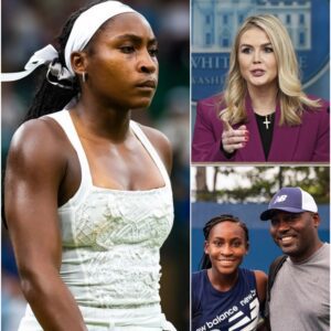 “Don’t touch my father or my skin” Coco Gauff SHOCKED EVERYONE at the press conference when Karoline Leavitt threw insults at her with the words