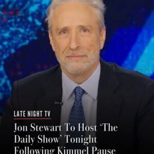 "Jon Stewart is set to take over Thursday night’s episode of The Daily Show after ABC announced a temporary pause of Jimmy Kimmel Live!