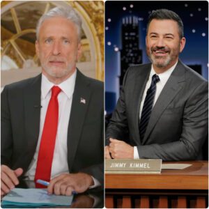 “In a surprise return…” — Jon Stewart takes back The Daily Show early to confront the Jimmy Kimmel censorship uproar.