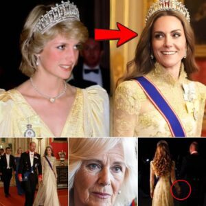 CHAOS IN PALACE! Camilla โFURIOUSโ After Seeing Catherine DAZZLES In Dianaโs Iconic ยฃ4 Million Tiara And Queenโs Diamond Earrings at State Banquet...
