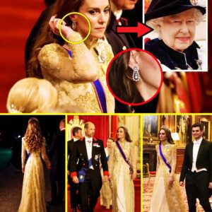 OMG! Princess Catherine Steals All Eyes In Glimmering Gold Gown As She DEBUTS SPECIAL Gift from the Late Queen For the State Dinner at Windsor Castle - NGL