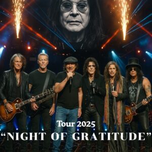 A NIGHT OF GRATITUDE: THE LEGENDS UNITE FOR OZZY The rock world is holding its breath. For the first time in over a decade, Aerosmith is preparing to share brand-new music