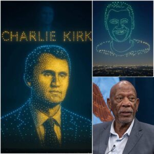 Morgan Freeman Stuns the World with Unforgettable 3D Drone Memorial Honoring Charlie Kirk - H