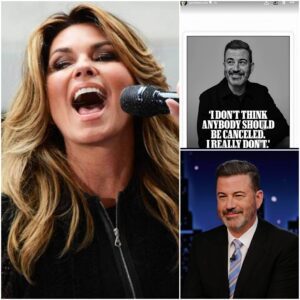 "WE WILL NOT BE SILENT" Shania Twain Unleashes Fury on Jimmy Kimmel — Shockwaves Rock Entertainment Industry nn