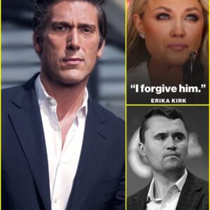 “America in Shock 💥 David Muir Breaks Down in Tears as Erika Kirk Forgives Her Husband’s Killer, Declaring ‘Only Love Can Save Humanity’ — A Stunning Act That Sends Chills Through Millions and Sparks Fierce Nationwide Debate”...luxury