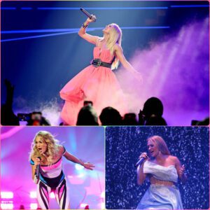 BREAKING NEWS: Carrie Underwood stunned Los Angeles when anti-American chants broke out โ but instead of walking off, he lifted the mic and began rapping โGod Bless America.โ