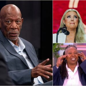 🎬 Morgan Freeman Silences Studio After Defending Erika Kirk From Whoopi Goldberg’s On-Air Attack - H