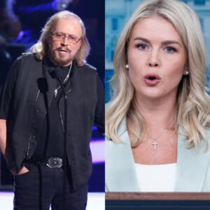 "YOU WERE BEATEN — PAY NOW!" — Barry Gibb Sues Karoline Leavitt and the Network for $50 Million After Shocking Live Attack_cz