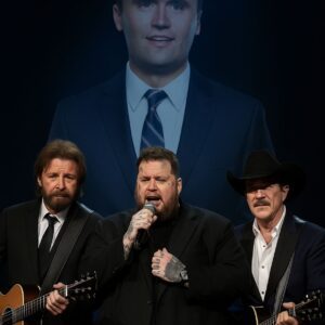 AN UNEXPECTED FAREWELL: Brooks & Dunn with Jelly Roll Honor Charlie Kirk in a Tearful Tribute.