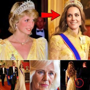 CHAOS IN PALACE! Camilla “FURIOUS” After Seeing Catherine DAZZLES In Diana’s Iconic £4 Million Tiara And Queen’s Diamond Earrings at State Banquet 😱— (Detail Check Below)