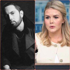 "YOU WERE BEATEN — PAY NOW!" — Eminem sues Karoline Leavitt and the network for $50 million after a shocking live-TV verbal attack.